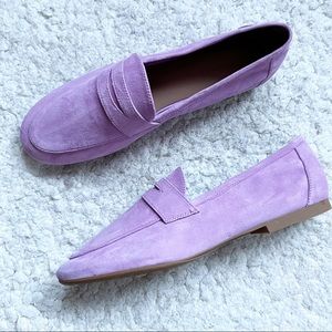 Areosoles: Like New HOUR Buttery Very Peri Suede Leather Penny Loafer Size 11